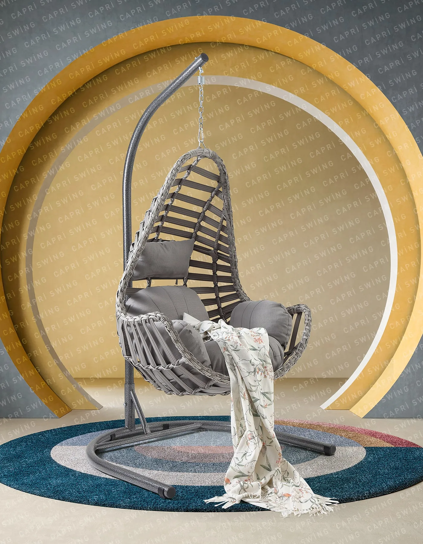 Milas Rattan Bahçe Balkon Salıncağı