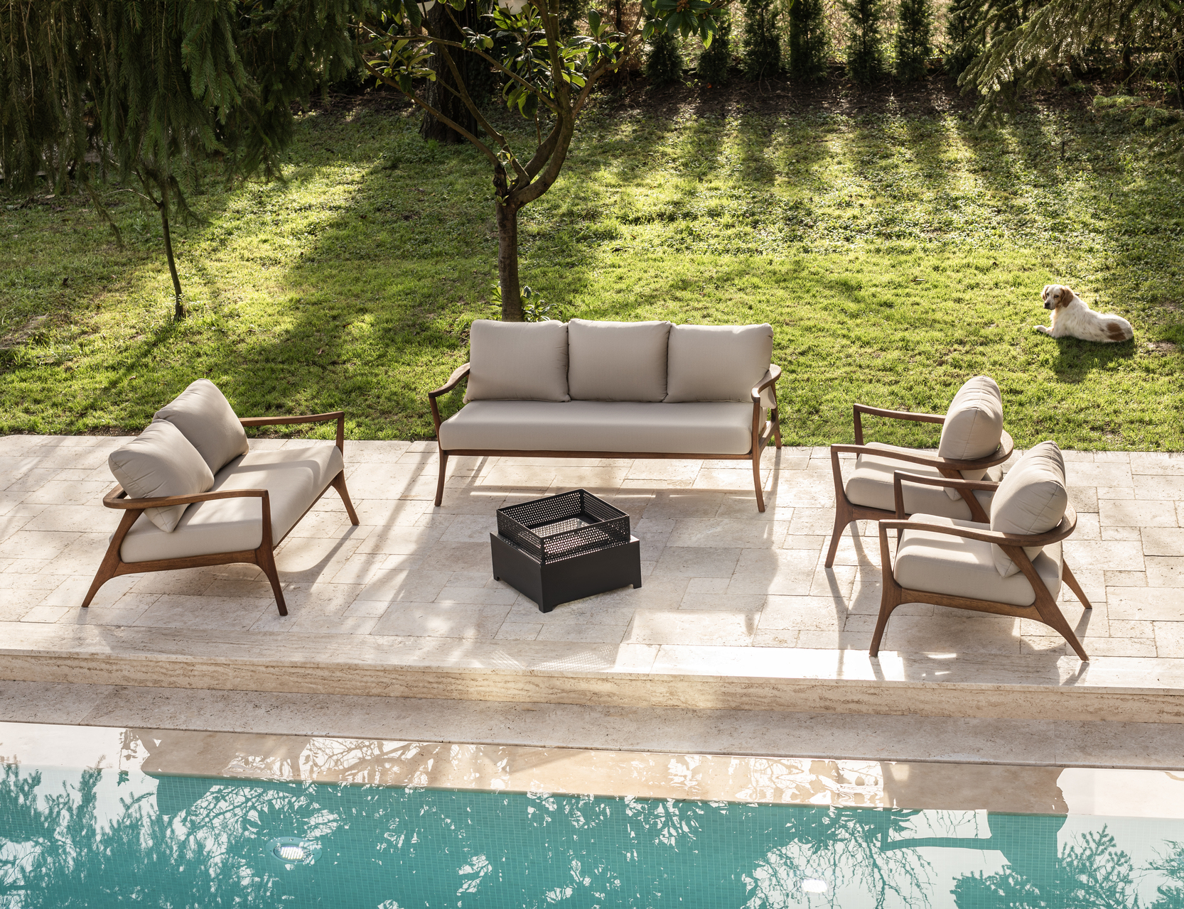 Rome Ahşap Bahçe Takımı - Görsel 3